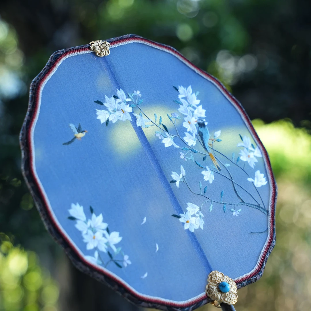 苏绣双面绣团扇扇子古风女汉服中国风特色礼品刺绣礼物非遗