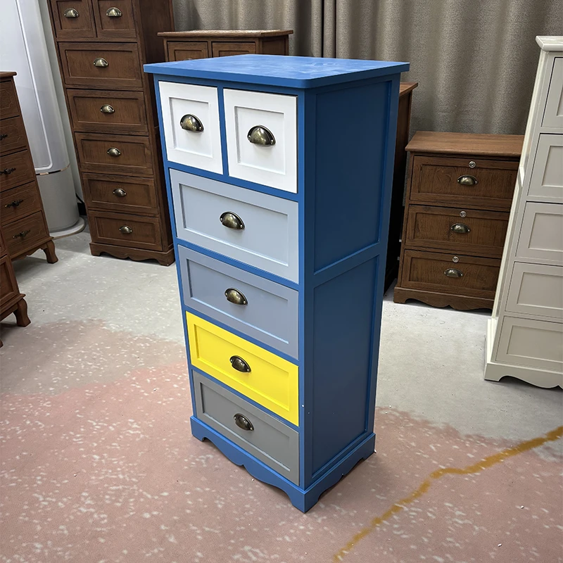 50*35*110cm 彩色6斗收纳柜家用简约储物柜抽屉式整理柜客厅