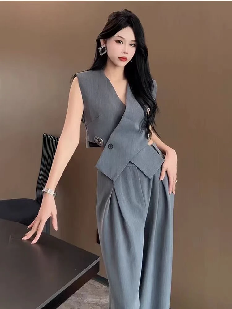 【8190夏季新款】气质洋气时尚女神范显瘦套装