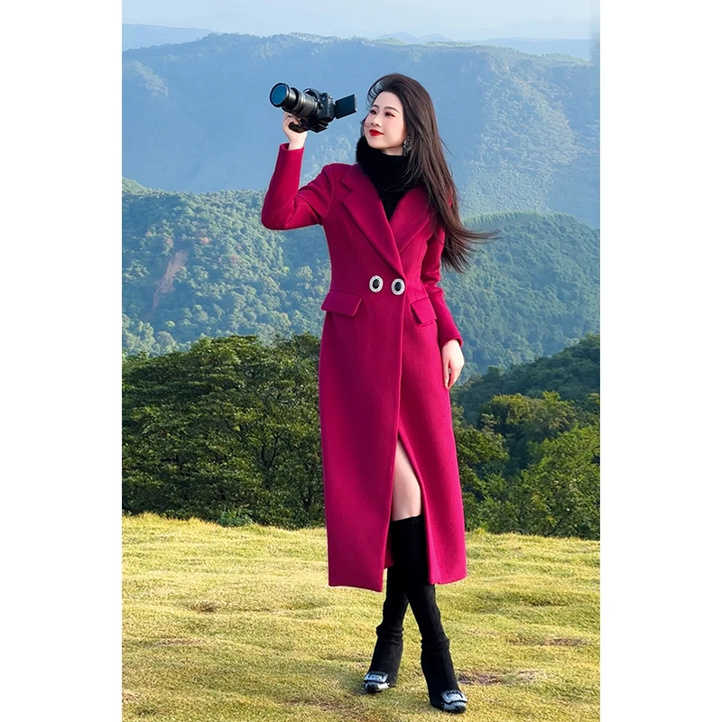 格润雅【香奢夫人】巨好看的冬装外套2025年新款毛呢保暖中长款大衣