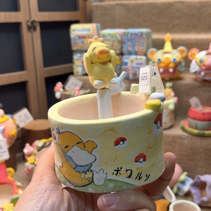520宝可梦花盆手绘花盆