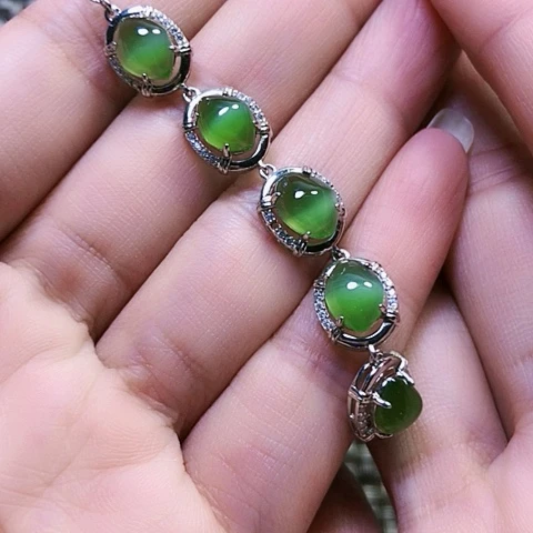 和田玉银S925镶嵌戒指