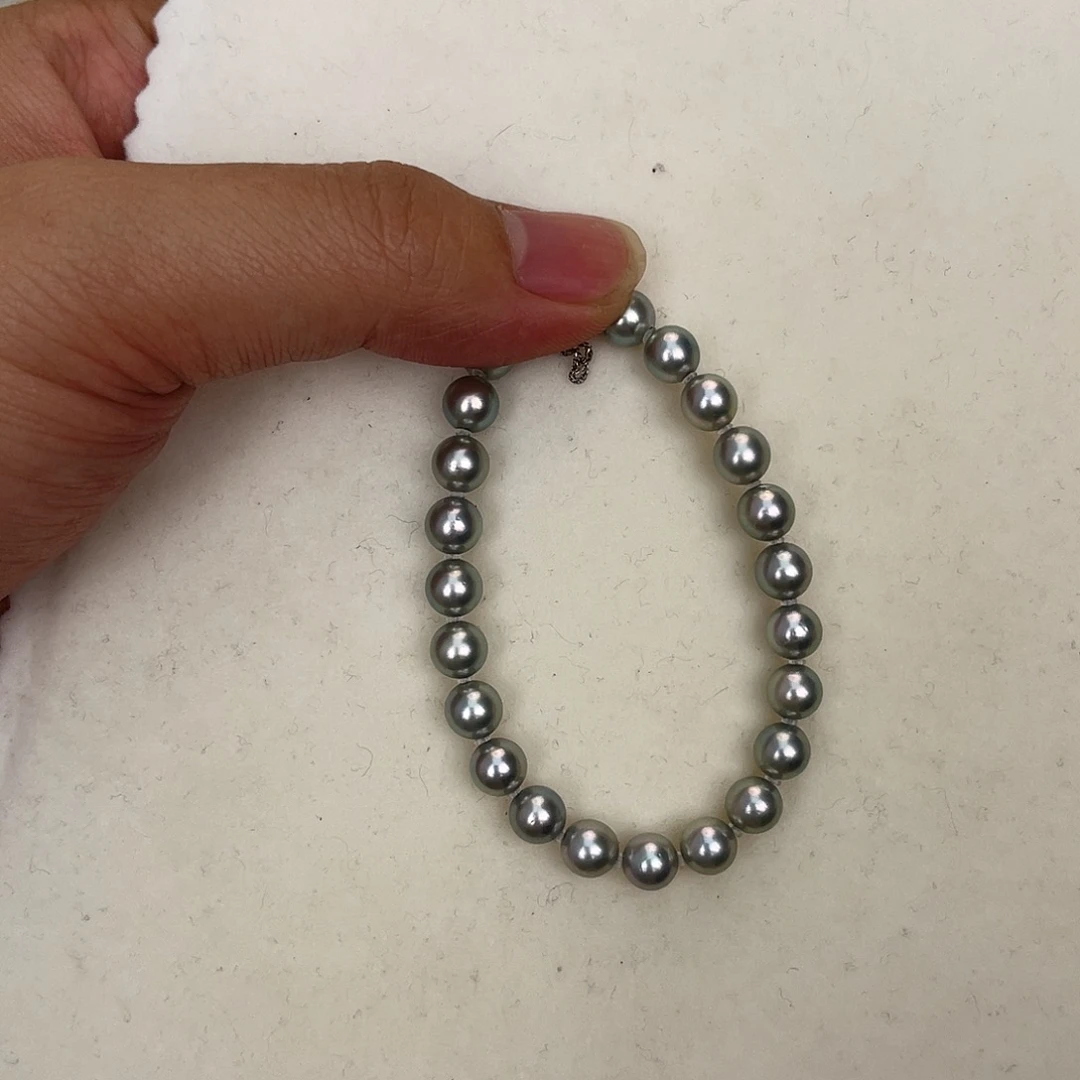 手绳海水珍珠18K金镶嵌