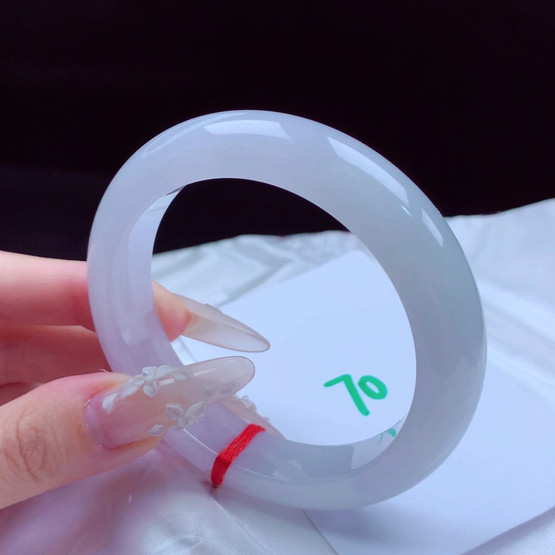 未镶嵌手镯翡翠天然缅甸翡翠A货手镯 70号