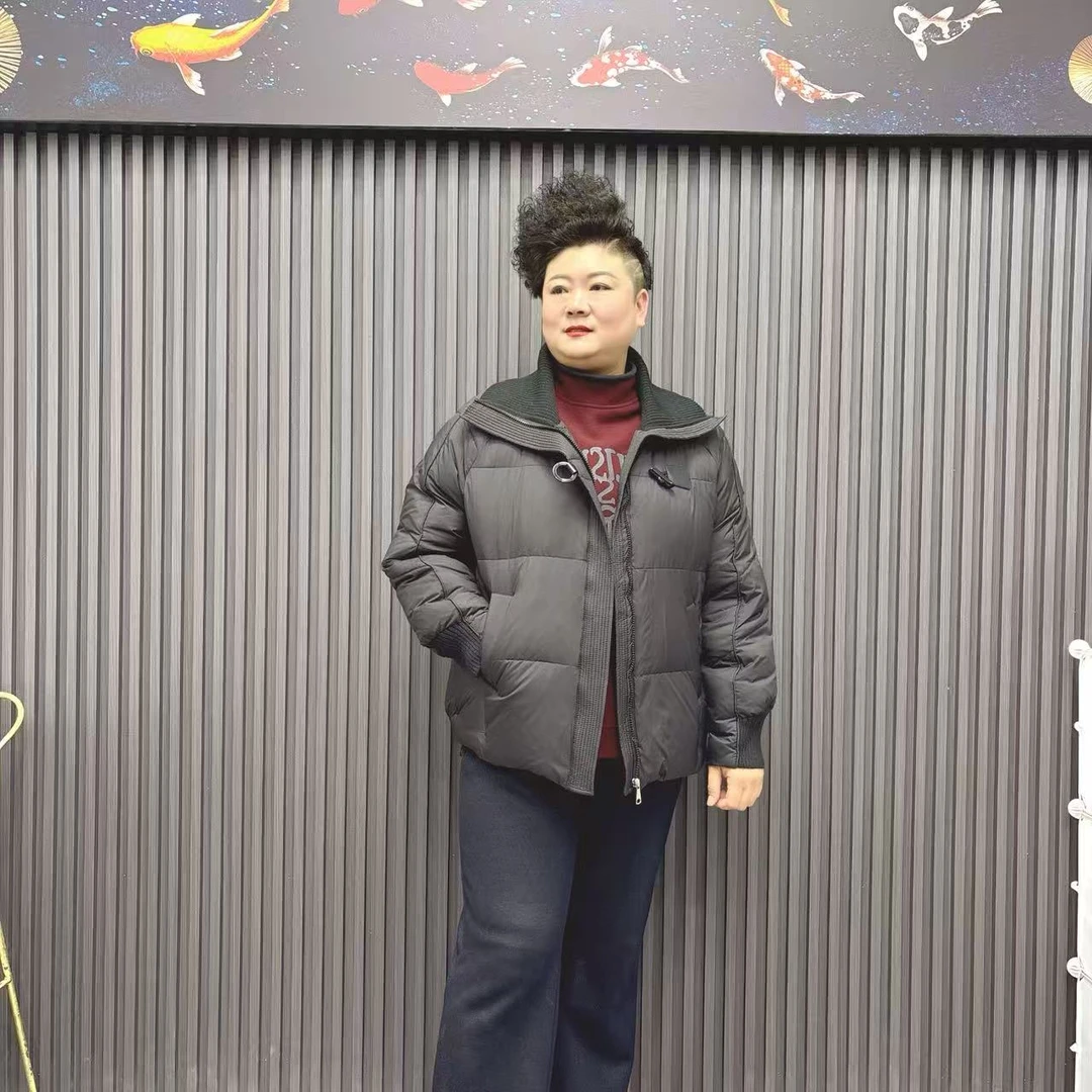 肥大码加大加肥时尚羽绒服88B091