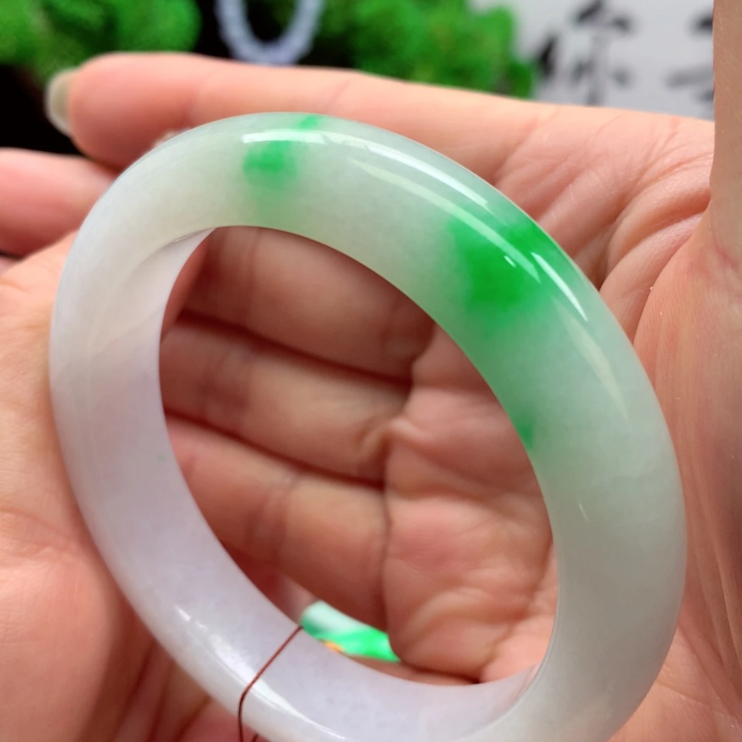 未镶嵌手镯翡翠缅甸53.6圈口