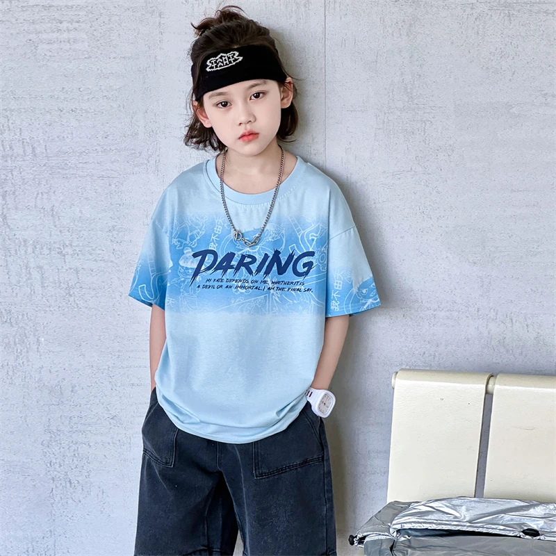 儿童装男童夏装潮童短袖T恤2025新款中大童夏季洋气夏款男孩上衣t