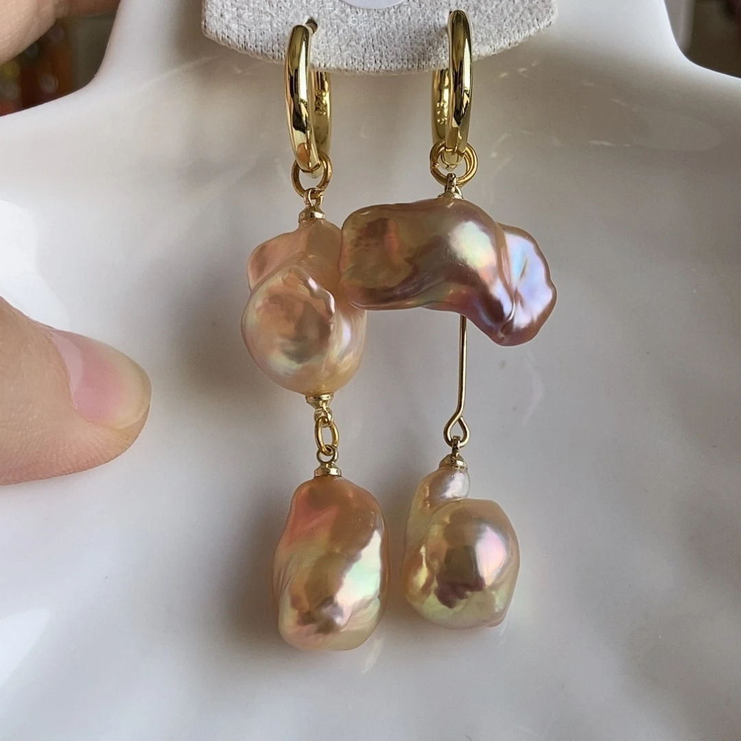 吊坠(不含链)合金淡水珍珠特价耳饰167号