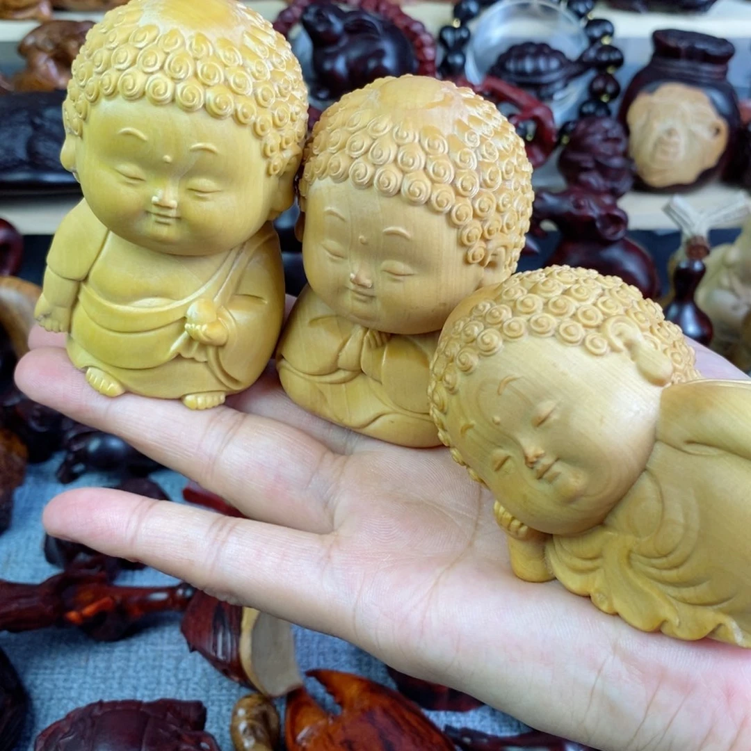 木黄杨木手把件三个