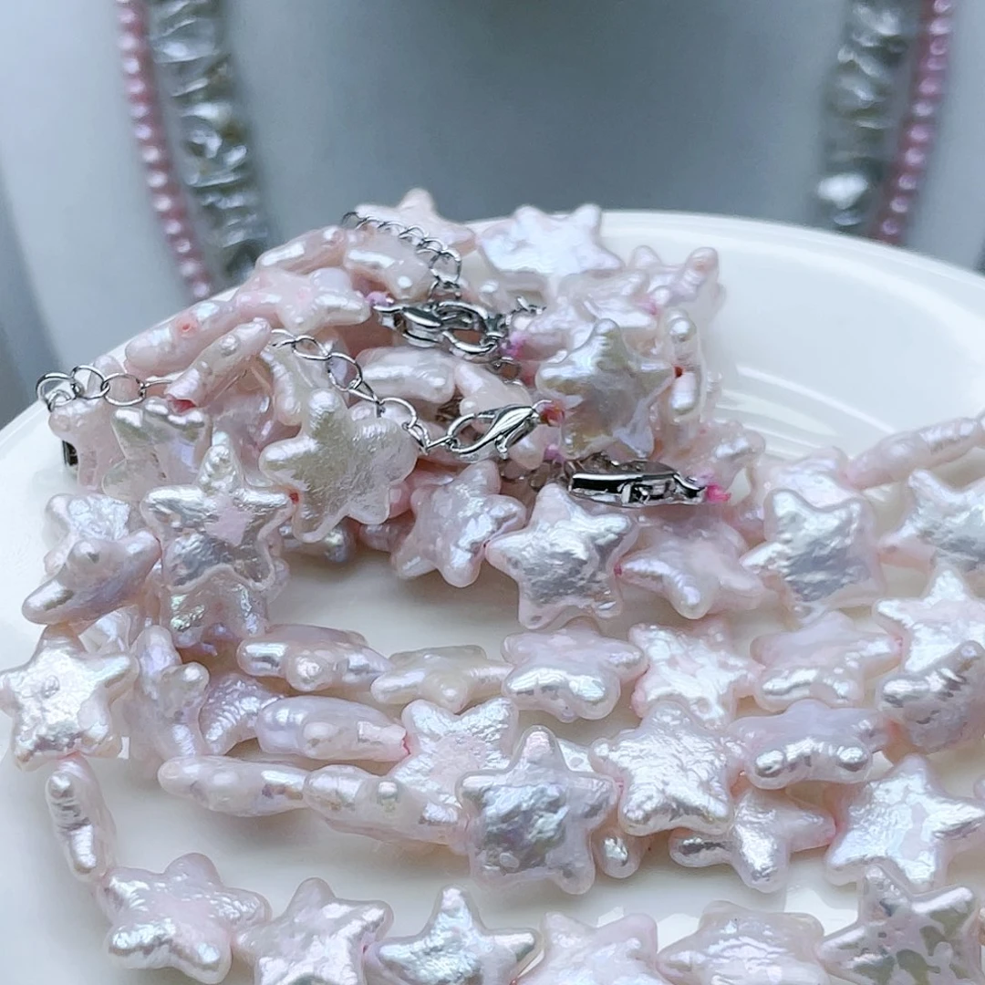 淡水珍珠颈饰钛钢