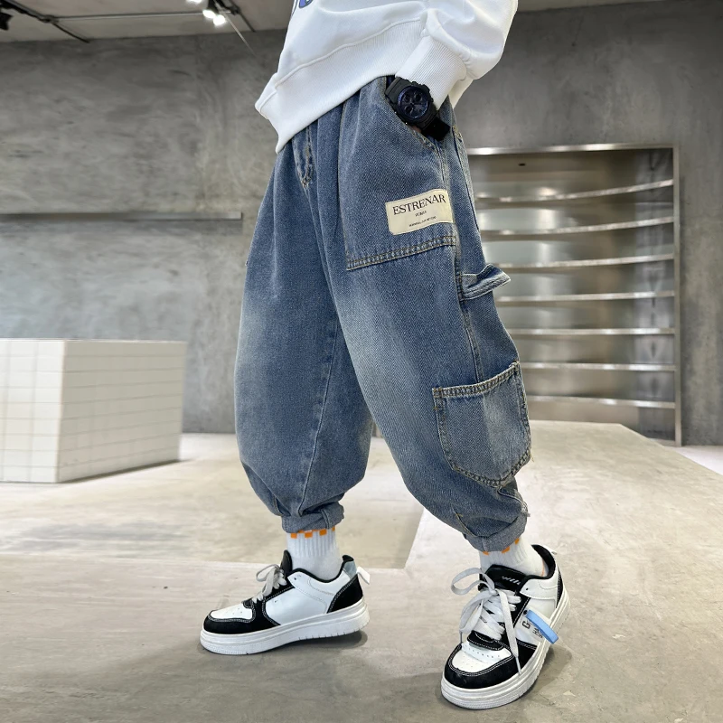 男童春装牛仔裤新款儿童春秋季潮流裤子A3002