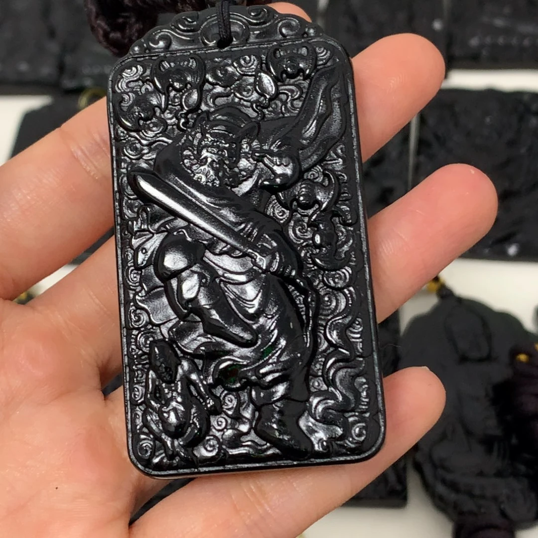 天然缅甸a货钢琴黑挂件