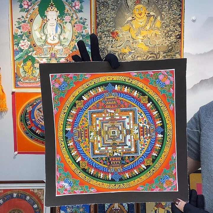 卷轴画纯手绘唐卡坦诚27厘米左右