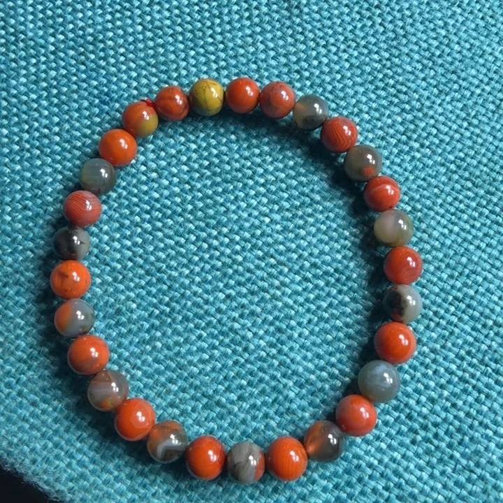 南红玛瑙合金手链