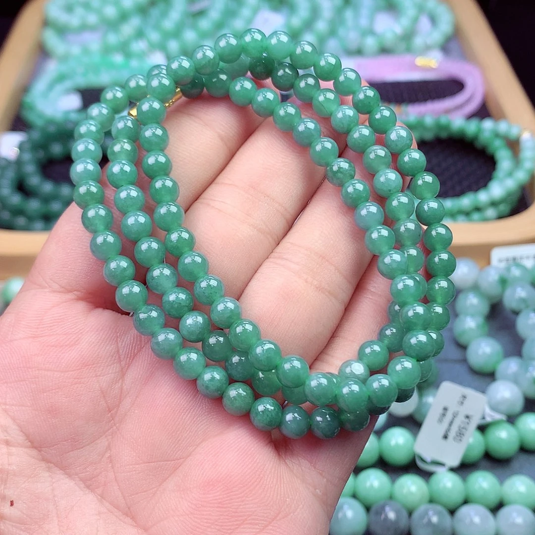 翡翠未镶嵌毛衣链