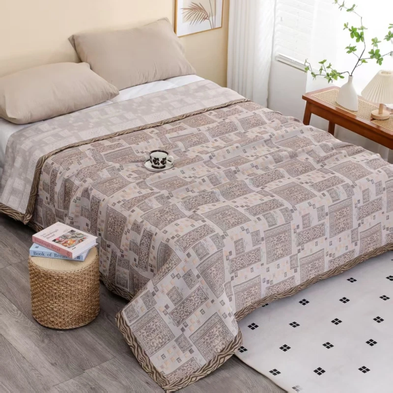 XDONGY（冬云家纺）高奢230*250 诺拉 艾草 多功能纱布床盖毯