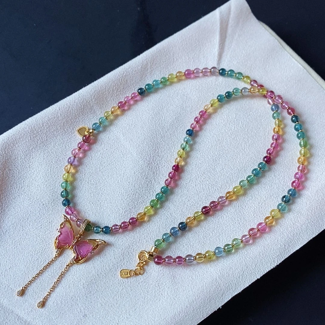 碧玺碧玺项链18K金镶嵌