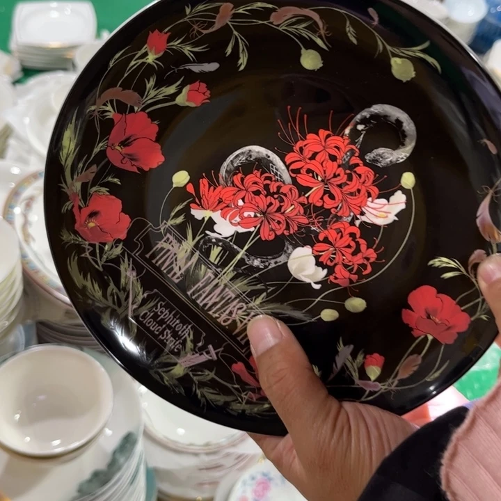 骨瓷八寸浅盘四个