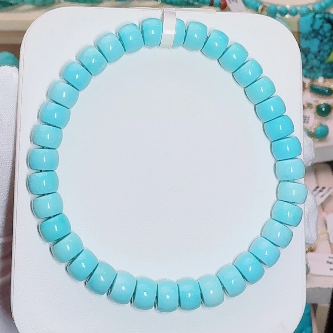 绿松石未镶嵌珠宝奇石全品直切手串