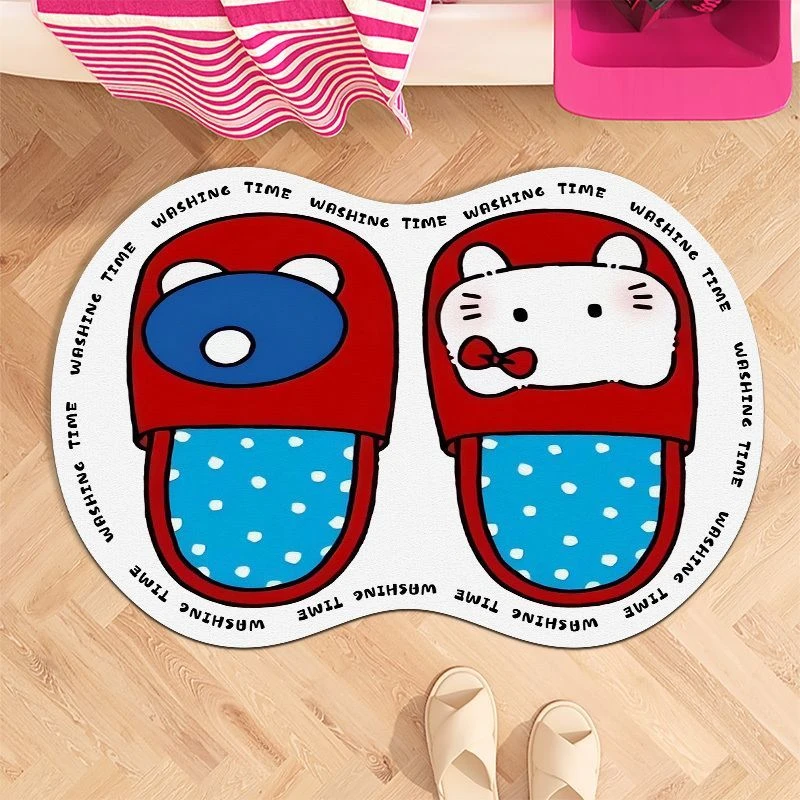 HelloKitty脚垫家用浴室硅藻泥防滑吸水速干地垫入户门垫耐磨耐脏