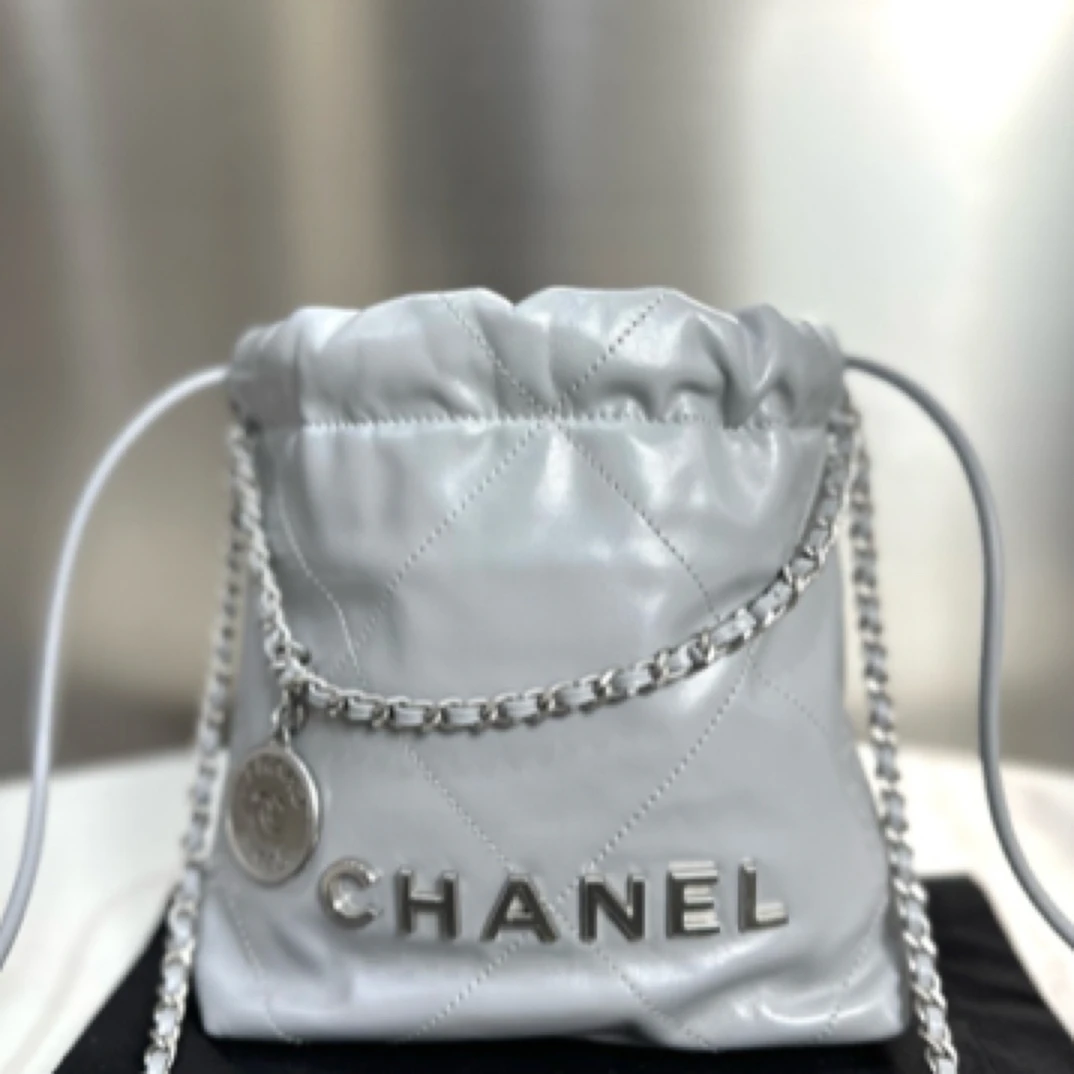 99新 Chanel/香奈儿 链条水桶包单肩斜桍包11720319