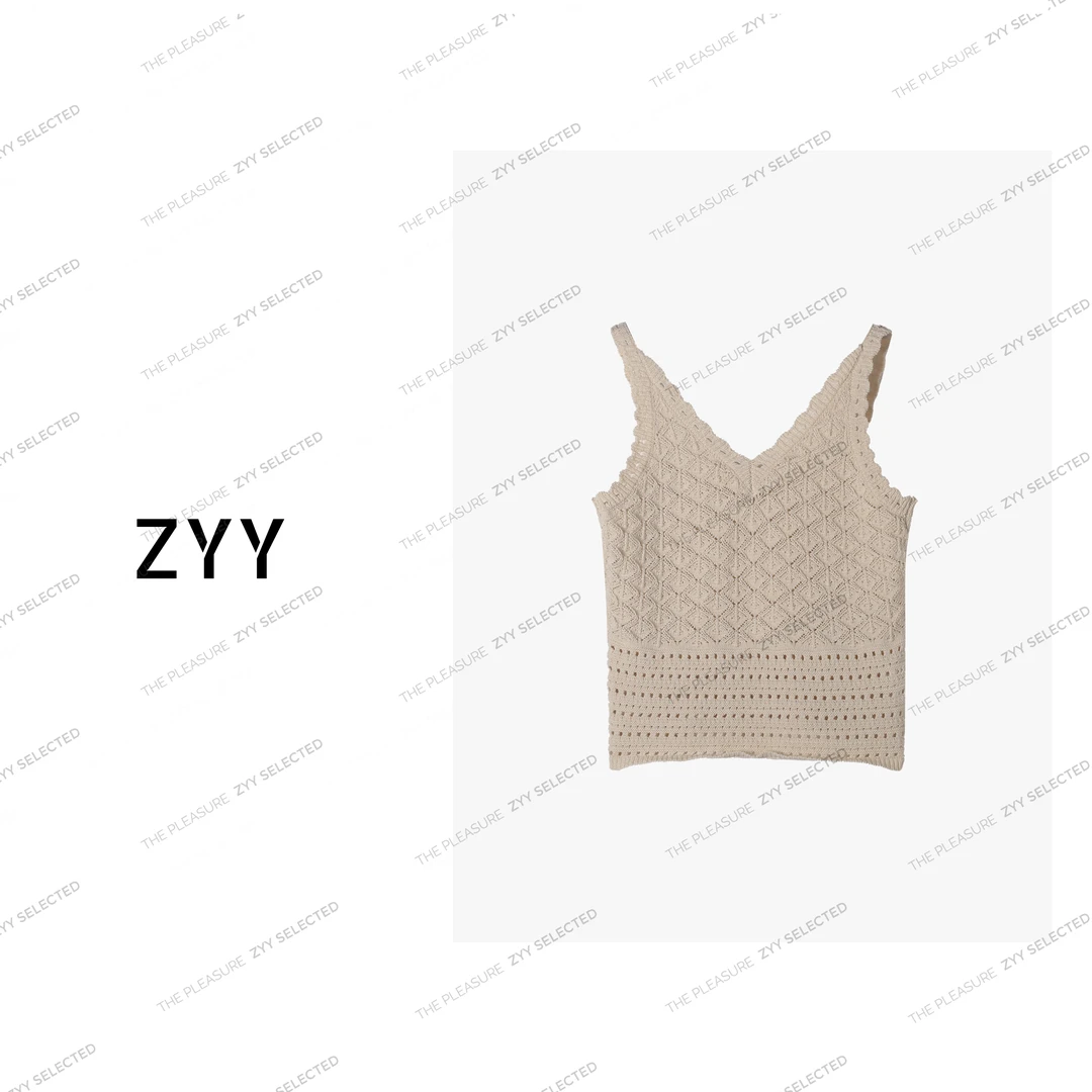 ZYY【钩花背心】2025/S新品小仙复古手工钩花针织背心女X25QBX02917