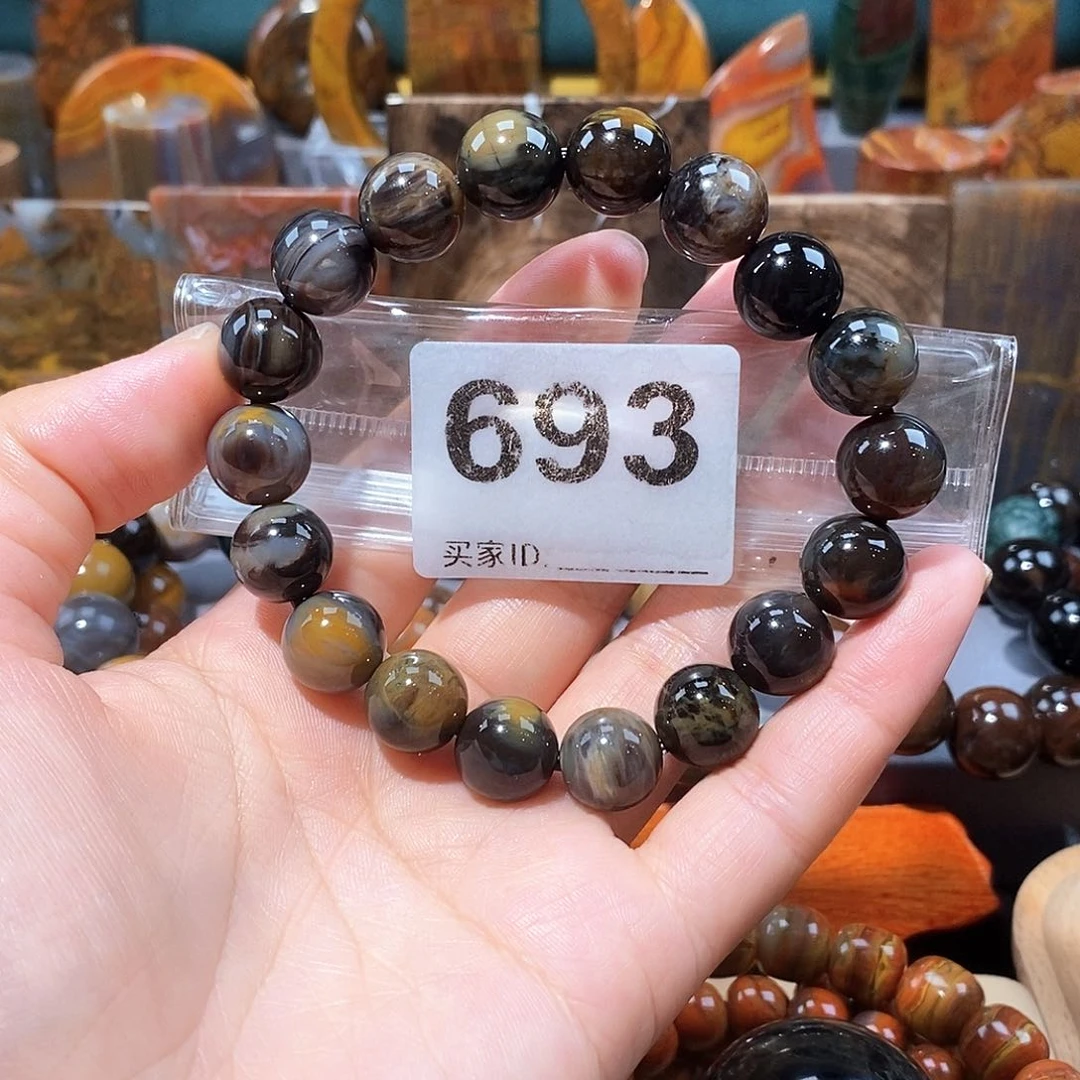硅化玉天然北票硅化玉手串未镶嵌天然北票硅化玉手串