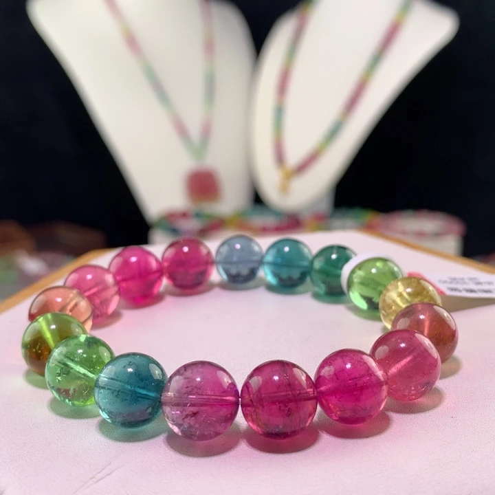 双色碧玺手链未镶嵌