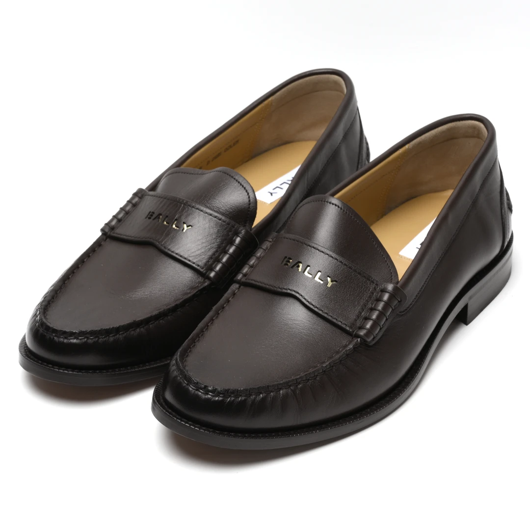 BALLY/巴利 男士深棕色光面牛皮皮鞋MSF0BP VT005 I8O2