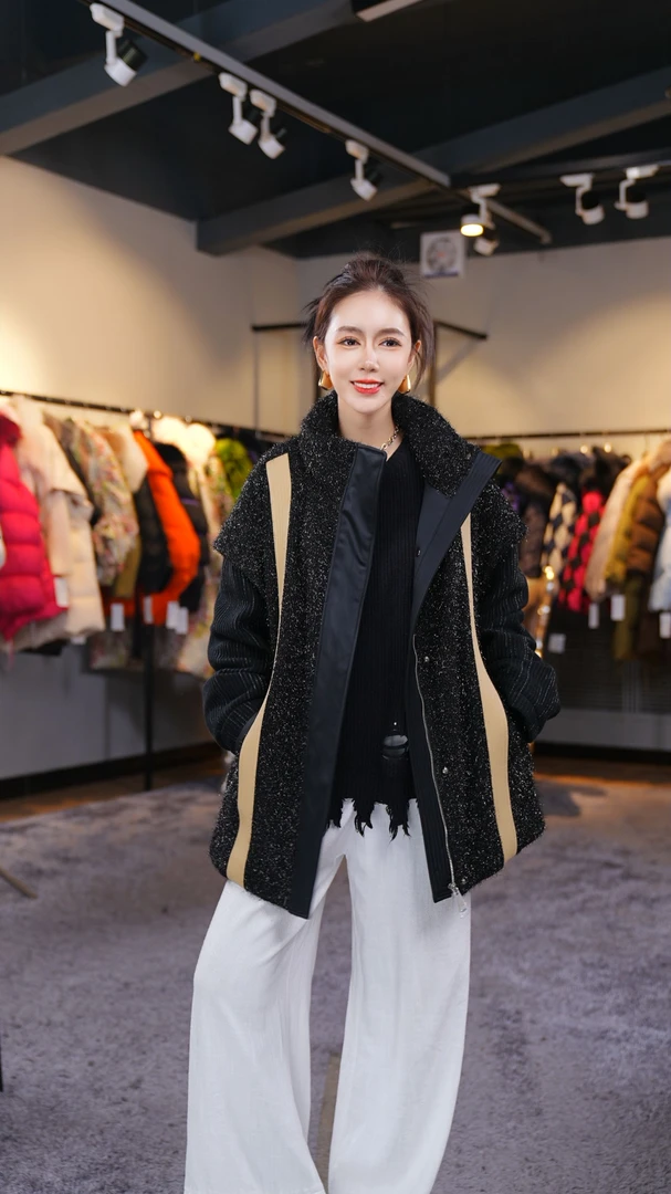 YJ【邢邢推荐】设计师鹅绒服外套55219-1