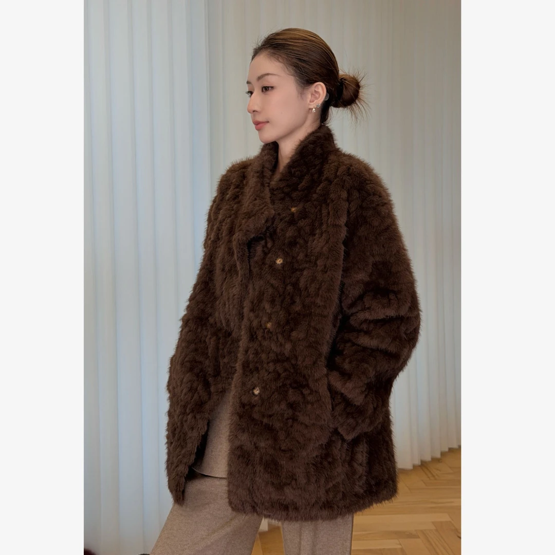 人造皮草 『VIDIN LIM』环保草草秋冬爆款毛毛女外套9925