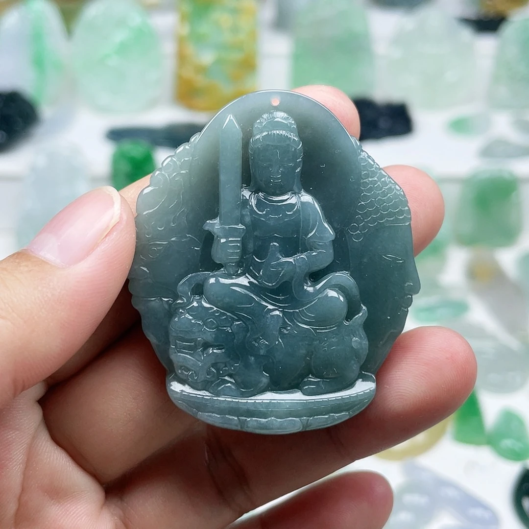 翡翠颈饰未镶嵌文殊