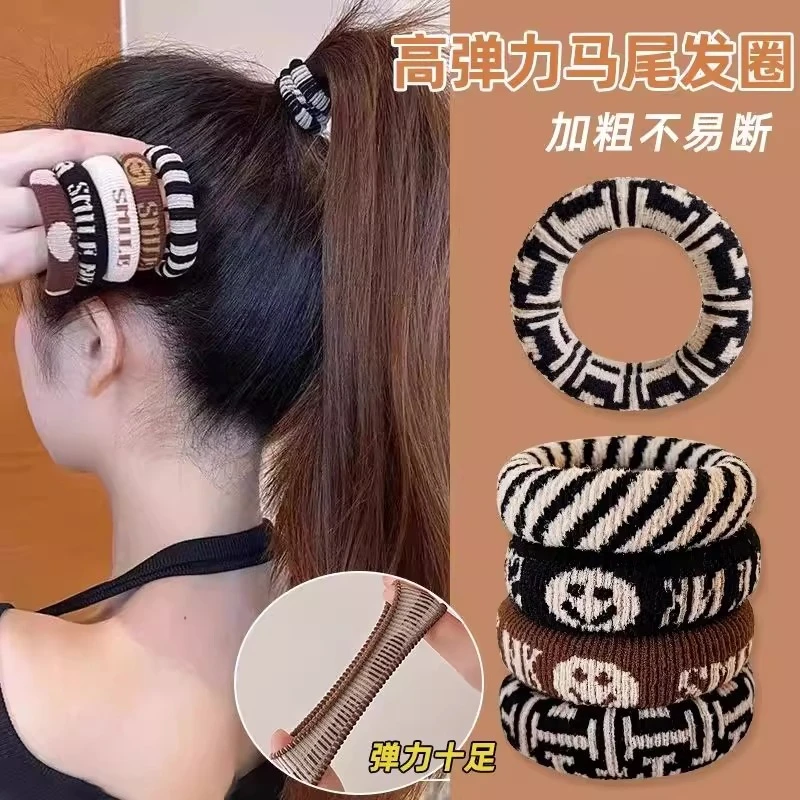 甜美风瑞丽风女通用复古发绳发圈夏季头绳高弹力