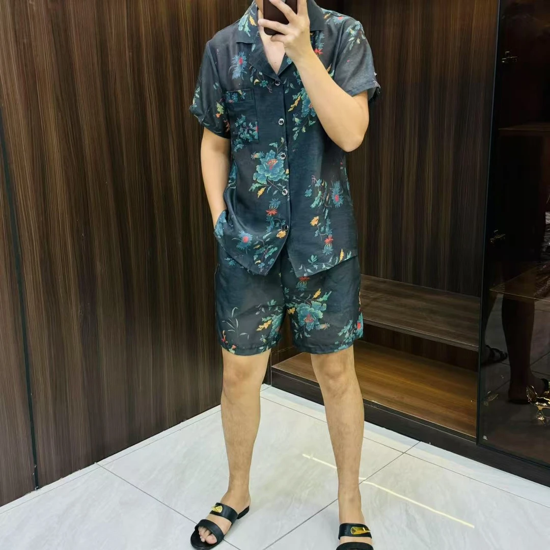 【1891】可外穿舒适家居服睡衣套装男士时尚休闲轻薄透气