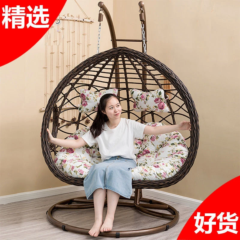 吊篮藤椅室内藤椅卧室吊椅吊兰椅阳台摇篮椅摇摇躺椅腾椅藤椅家用