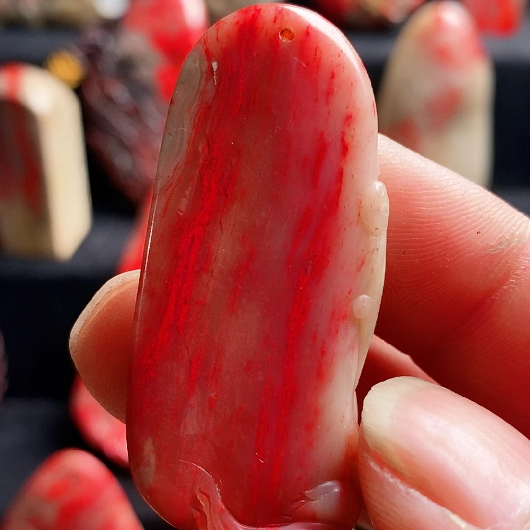 昌化石印石昌化鸡血石挂件