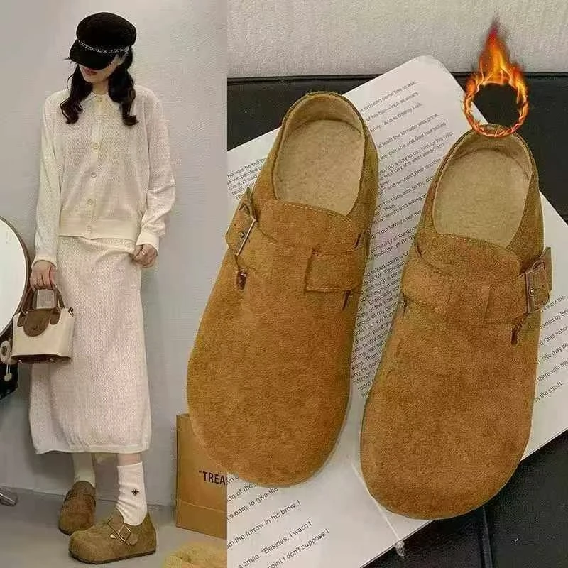 包头秋冬时尚休闲鞋雪地靴平底豆豆鞋百搭时尚舒适