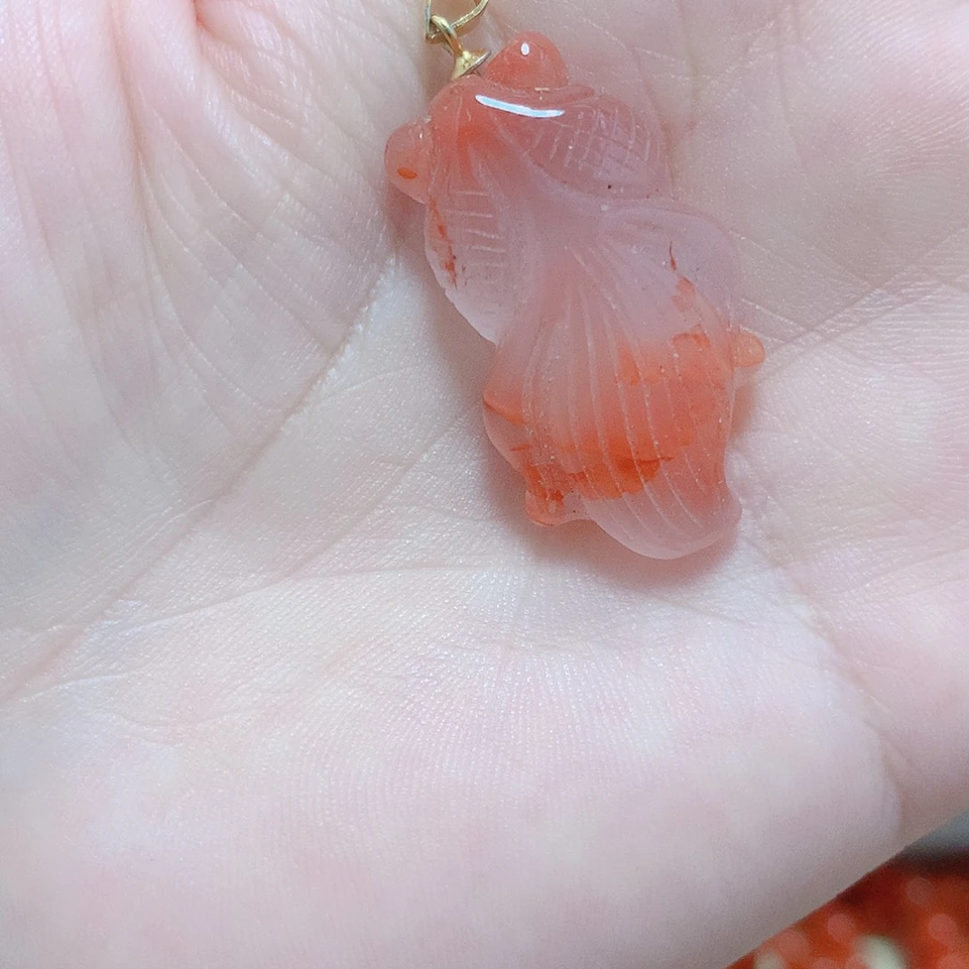 南红玛瑙银S925镶嵌吊坠(不含链)