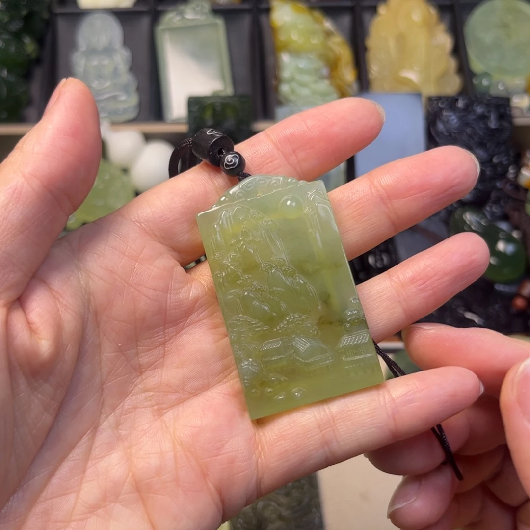 蛇纹石玉未镶嵌吊坠(不含链)