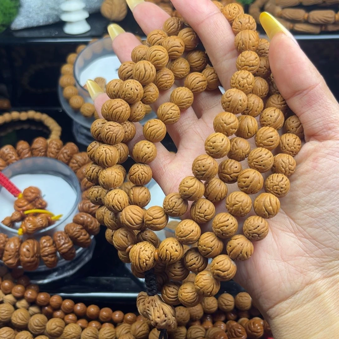 手串桃核桃核脖挂野生小脑纹