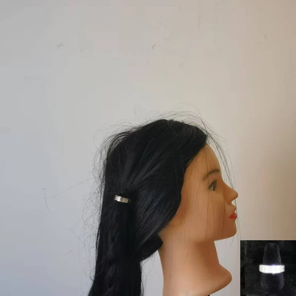 1-JZ黑钉满天星925银莫桑钻18K 发夹