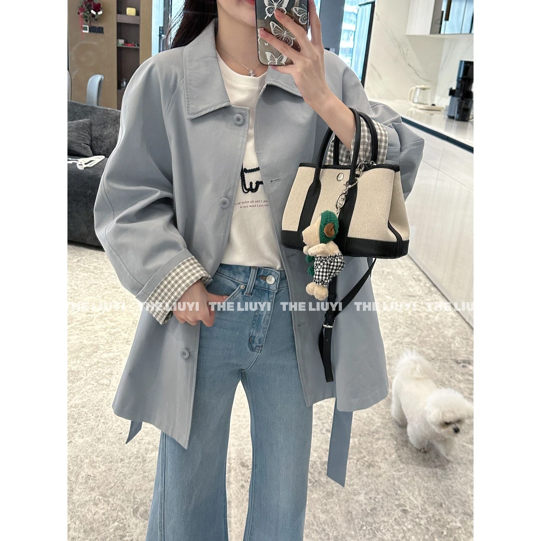 【LIUYI】欧若风衣～春季高级感风衣外套52284