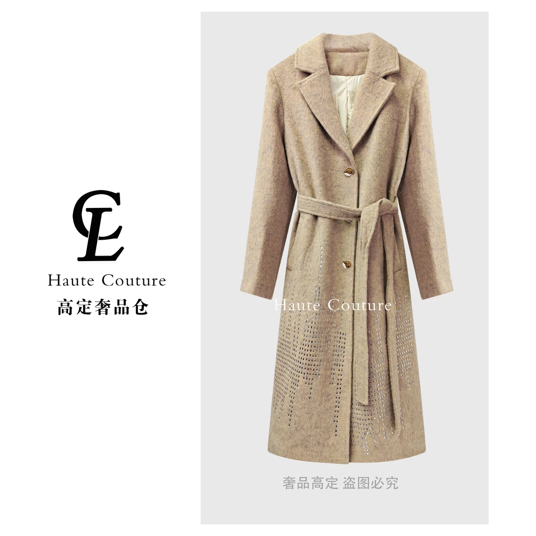 【CL奢品高定】CYM3693冬季2025新款大衣女高级感长毛呢外套