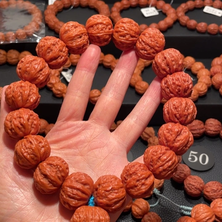 文玩核桃吊坠矮壮粗筋磨盘手持2.5
