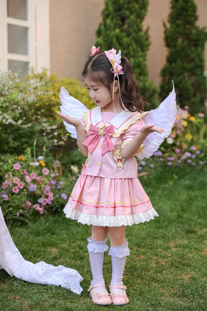 开箱款2025夏季新款卡通学院风JK童装百变小樱