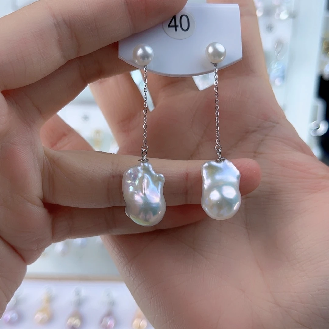 鱼***儿淡水珍珠未镶嵌耳饰