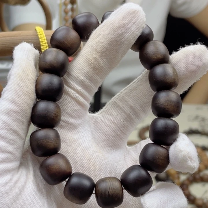 你***眉手串/手链檀香木开播福利1314黑肉沉水树心老料焦糖