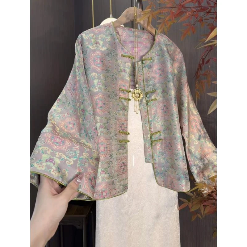【池夏】重磅夏季新款新中式国风双面提花外套翀-2024B0784-九七