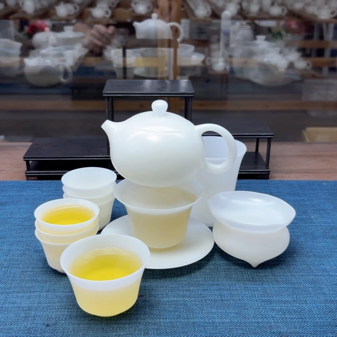 素烧薄胎璞玉冰种玉瓷