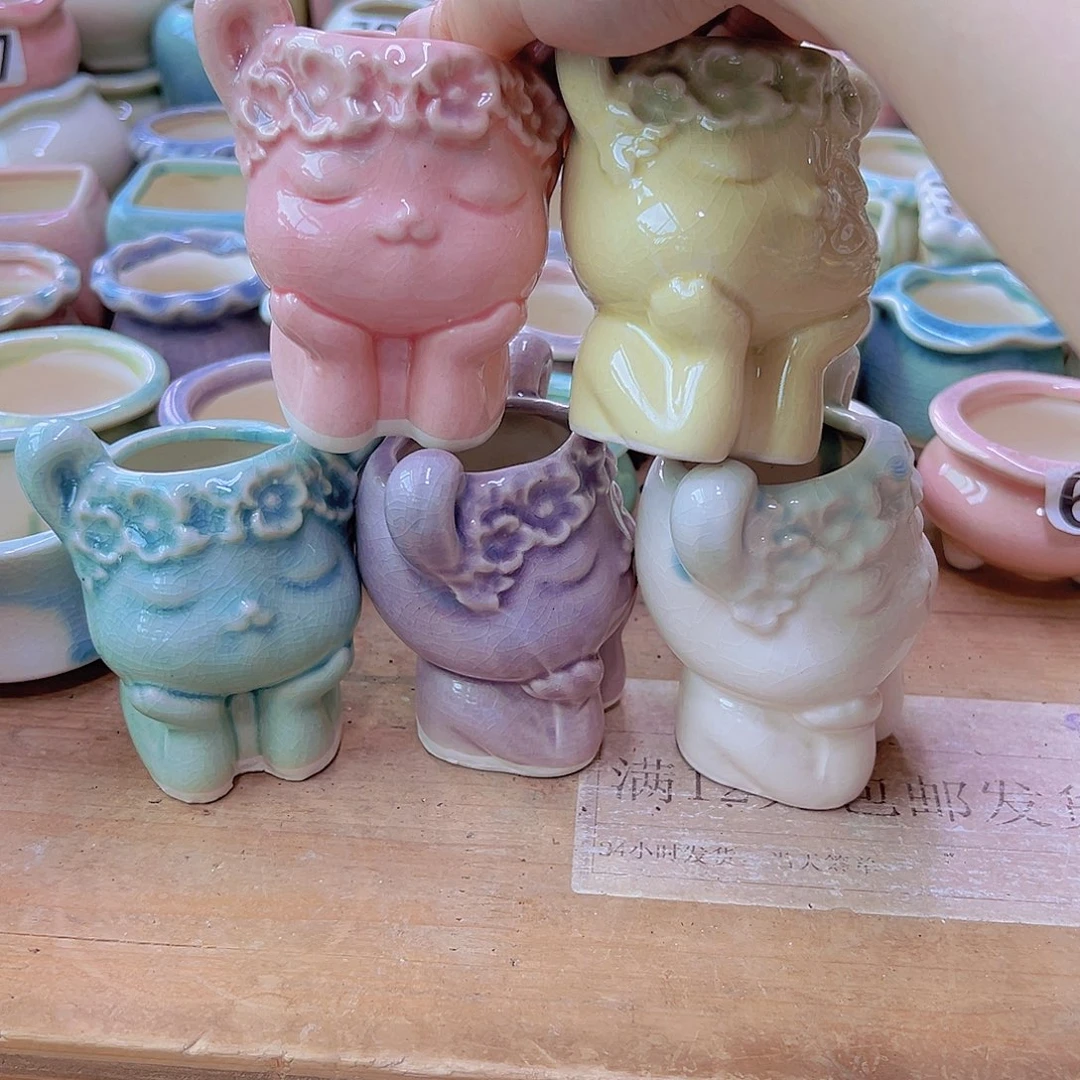 陶瓷花盆当场满12包邮